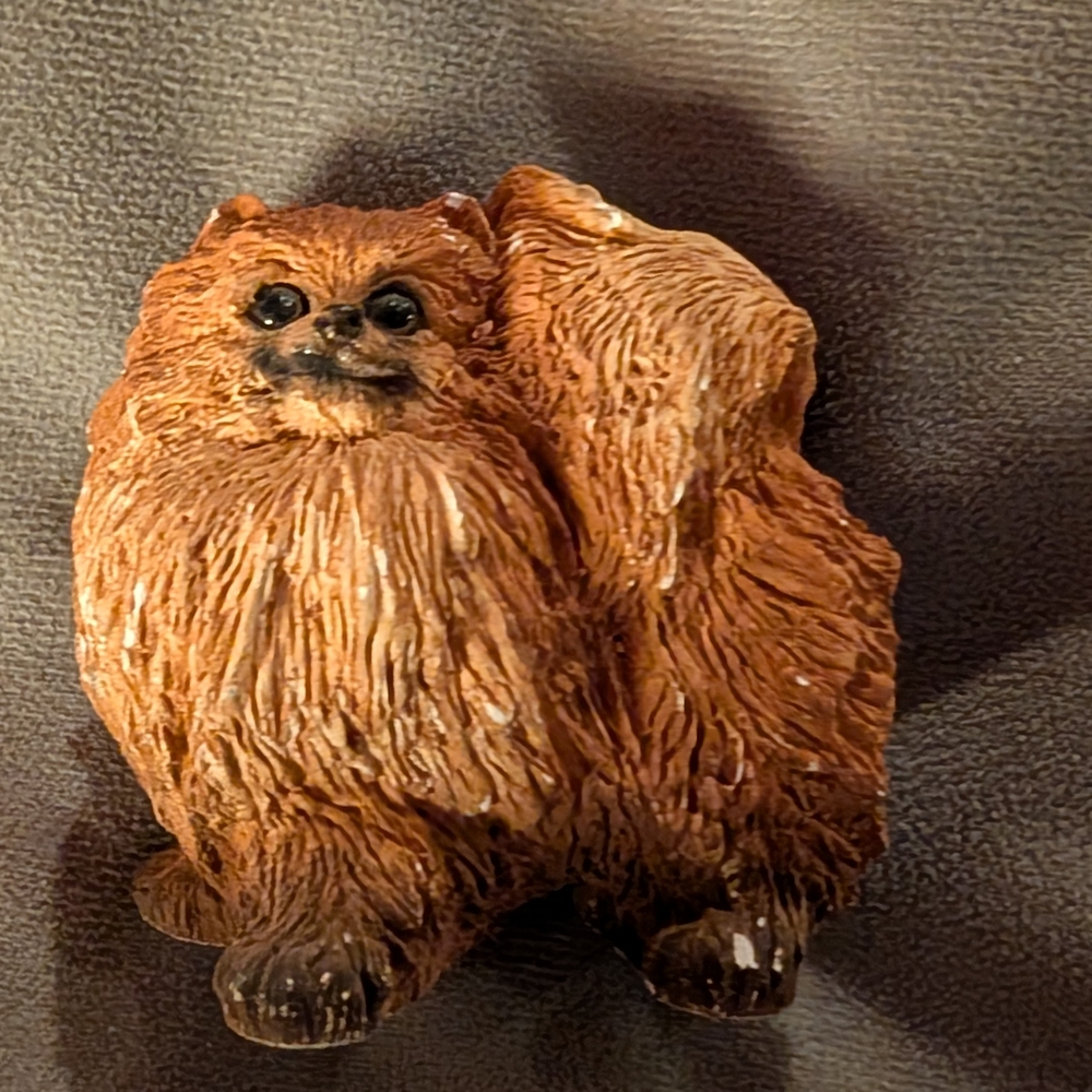 Adorable Pomeranian Stone Critters Figurine